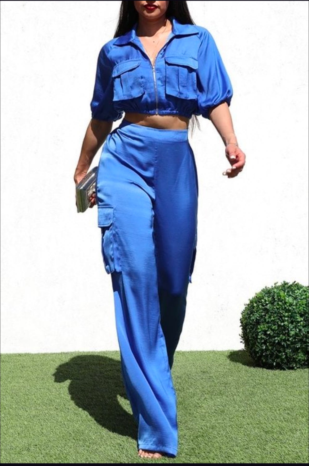 Blue two piece set