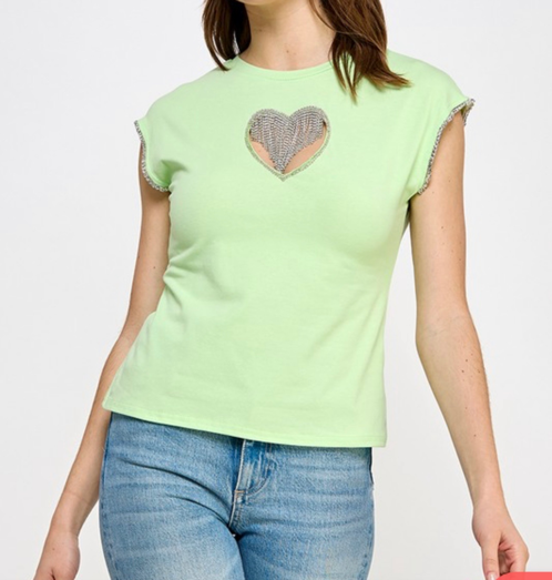 Lime Heart Top