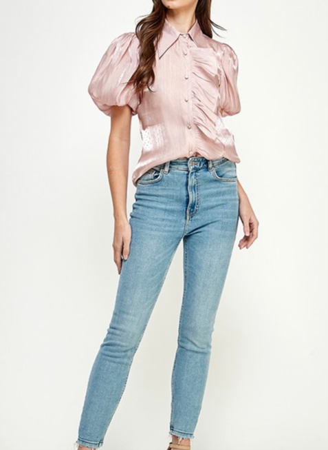 Pink Satin Top